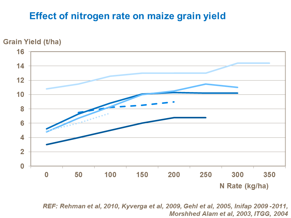 Effect of nitrogen rate on grain maize yield