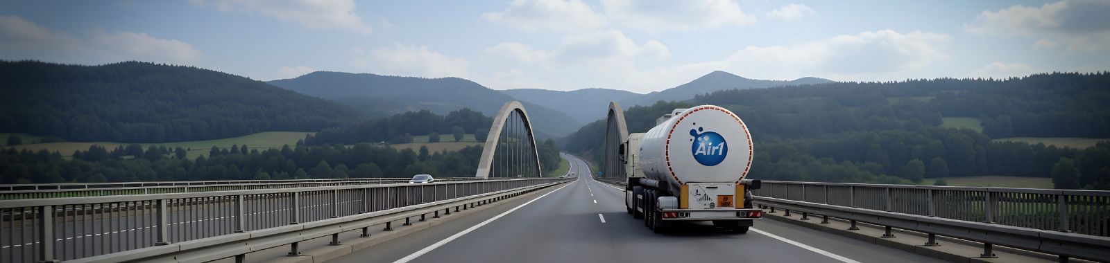 Adblue lorry on the road