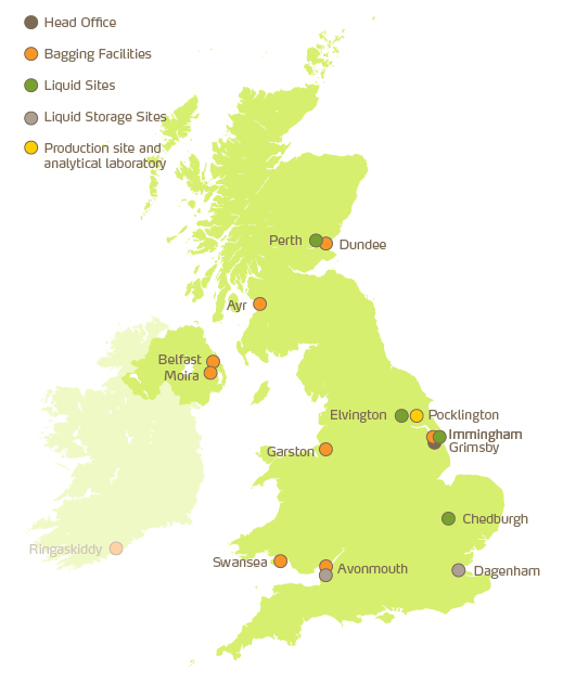 Where Yara operate in the UK
